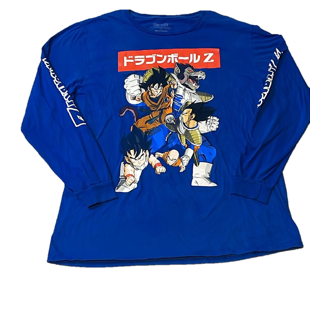 DragonBall Z Anime Blue Long Sleeve Shirt Men’s XL